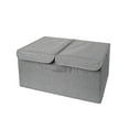 thumbnail image 1 of Matoen Foldable Fabric Storage Bins with Lids & Handles - Gray Closet Organizer for Toys, Clothes, Books, Shelves | Collapsible Multi-Purpose Storage Box, 1 of 6