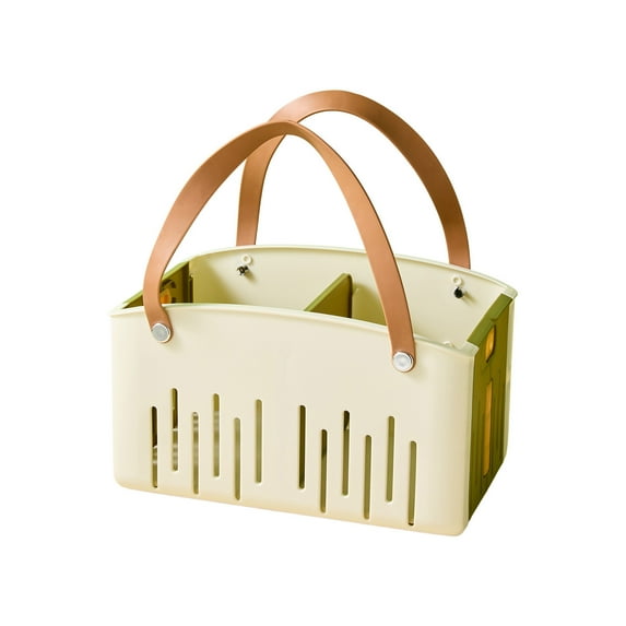 Matoen Foldable Hollow Handle Storage Basket - Portable Shower Caddy Basket for Bathroom, Washroom & Organizing (Multipurpose Collapsible Basket)