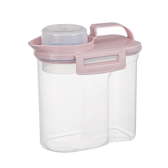 Matoen Food & Cereal Storage Container - Airtight Plastic Kitchen Organizer Bin with Pouring Spout, Measuring Cup Lid, Ideal for Dry Food, Rice, Sugar, Pet Food Dispenser