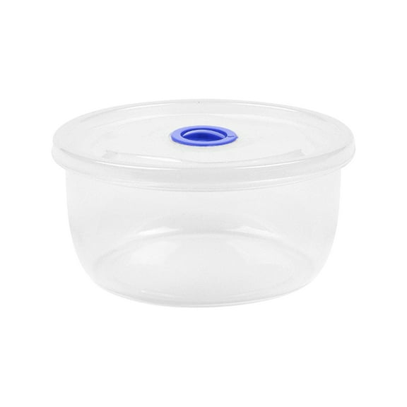 Matoen Food Storage Containers Clear Plastic Round Refrigerated Storage Box, White 5.3"x2.6"