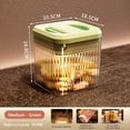 thumbnail image 1 of Matoen Food Storage Containers Kitchen Press Type Sealed Tank Plastic Dry Food Storage Box, Green S, 1 of 6