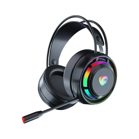 Matoen Gaming Headset Wired Lightweight Folding Stereo Bass Headphones with Microphone for Desktop Computer Laptop