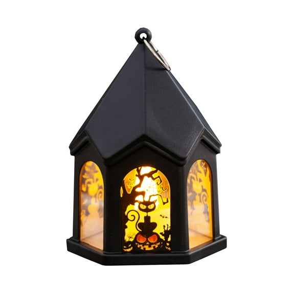 Matoen Halloween Decor Lantern, Portable LED Candle Lantern, Simulation Candle Flashing for Outdoor Indoor Halloween Decor Party Garden Supplies