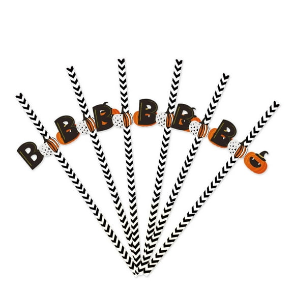 Matoen Halloween Party Favors Halloween Straws 48pcs Halloween Party Decorations Supplies Halloween Crazy Plastic Straws for Halloween Birthday, Baby Shower Party Decorations Favors