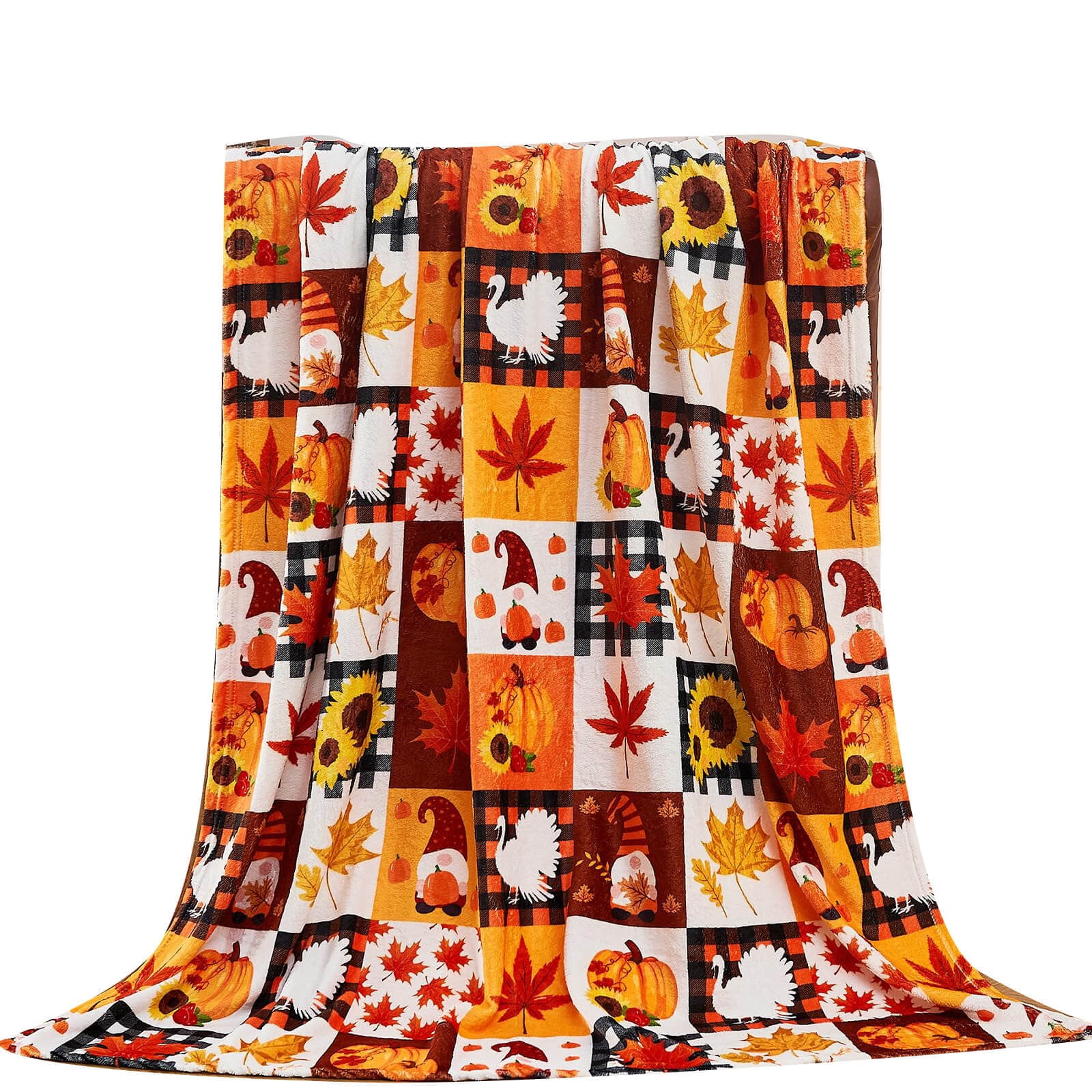Matoen Halloween Pumpkin Blanket, Fall Halloween Fleece Blanket Gifts