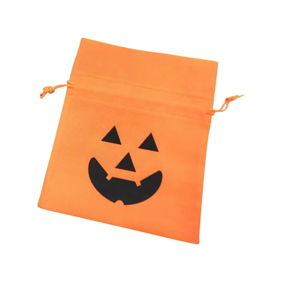 Matoen Halloween Pumpkin Burlap Candy Bags Bulk with Drawstring Bags Pumpkin Goody Bags Halloween Burlap Bags for kids Halloween Party Favor Bags