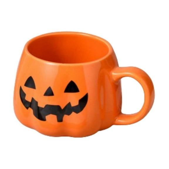 Matoen Halloween Pumpkin Mug Decorations, Halloween Pumpkin Pattern Mug Ceramic Cute Pumpkin Coffee Cup Halloween Birthday Tabletop Drinkware Gifts for Adults Kids Women