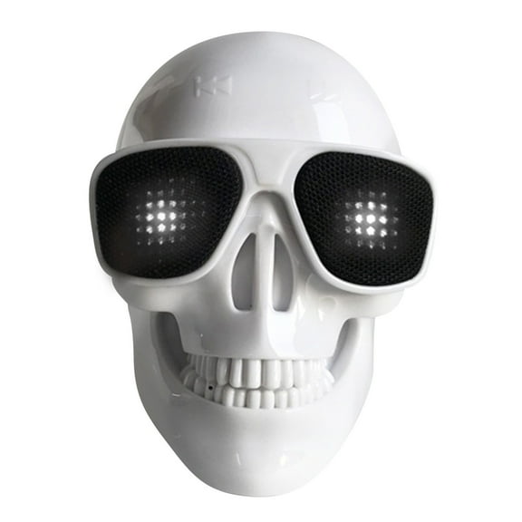 Matoen Halloween Skull Bluetooth Speakers, Portable Wireless Speaker Built-in 1200mah Battery, Cool Design Stereo Speaker for Halloween, Party, Travel, Outdoor, Home Decor, Support Card/USB/AUX