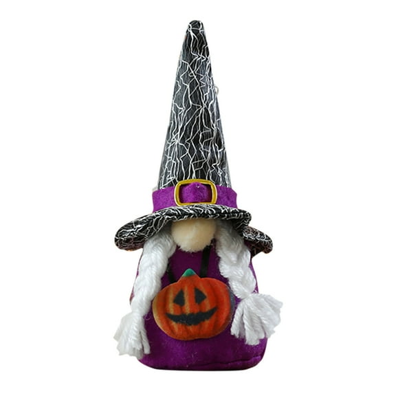Matoen Halloween Witch Gnome Ornaments, Plush Hanging Gnomes Decorations, Swedish Gnome Scandinavian Gnome Ornaments Tree Hanging for Halloween Party Home Decor