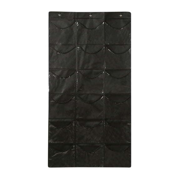Matoen Hanging Closet Organizer Home Baseball Cap Storage Thickened Non-woven Fabric Multi-layer Display Rack - Black, 2.7"x4.9"