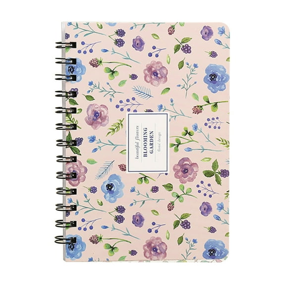 Matoen Hardcover Spiral Notebook 5 x 7.2 Spiral Journal Notebooks College Ruled, Floral Note Book Spiral Bound Journals for Note Taking Women Writing School