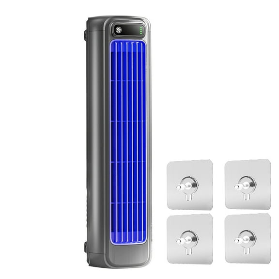 Matoen Hengfeng Bladeless Tower Fan with Brushless Motor, 3-Speed USB Rechargeable, 36dB Ultra Quiet, Wall Mount & Desktop, 2000mAh Battery for Office Kitchen Dormitory Home Cooling