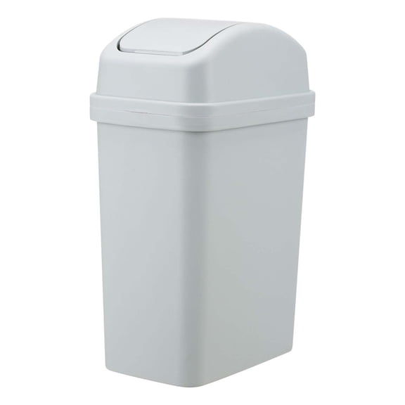 Matoen Household Trash Can/Wastebasket with Lid, 6L, Small White Garbage Bin for Home/Kitchen/Bathroom/Bedroom/Office
