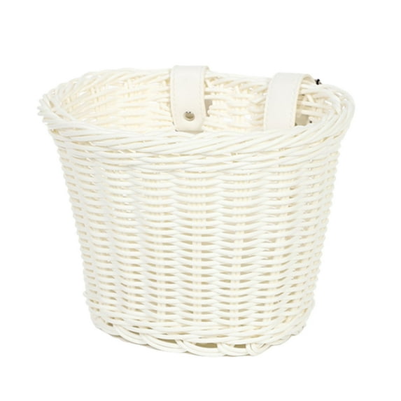 Matoen Kid's Front Handlebar Bike Basket Material Hand Woven Bicycle Basket Detachable