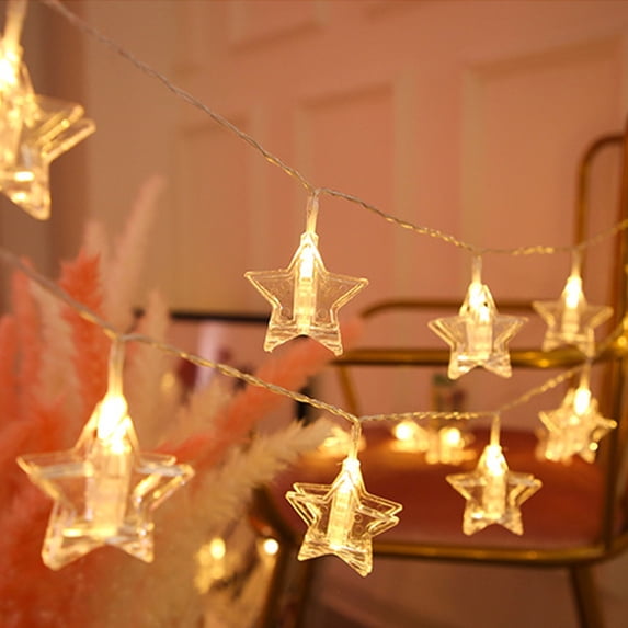 Matoen LED Photo Clip Copper String Lights Starry Fairy Warm White Lights Battery Powered for Hangign Pictures Cards Bedroom Wall Decorations Patio Valentine's Day Wedding Party Decor