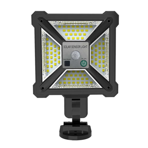 Matoen LED Solar Street Lights Outdoor, Remote Control Solar Parking Lights Wireless Motion Sensor Solar Security Wall Light with 3 Modes for Garden, Yard, Patio