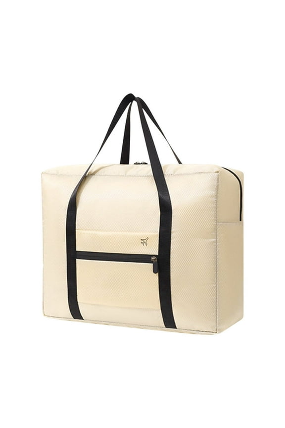 Large 90L Foldable Travel Storage Bag - Waterproof Moving Luggage for Clothes, Suitcase Organizer with Zipper, Portable Duffle Carry-On (Black)