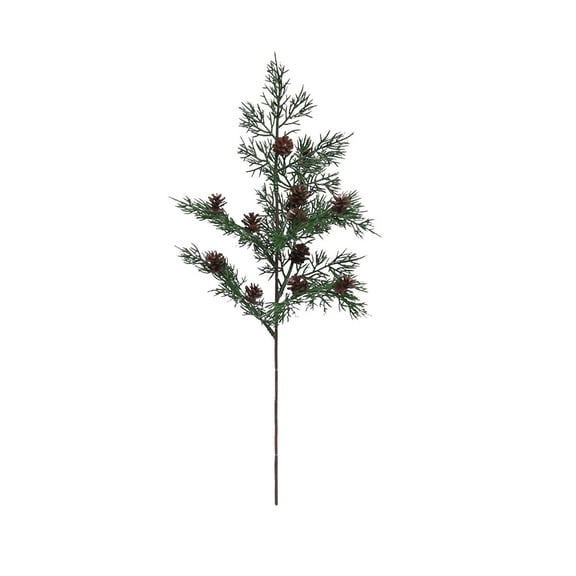 Matoen Large Artificial Pine Needles Branches- 18" Christmas Fake Greenery Pine Picks with Pinecone- Faux Pine Leaves Sprigs for Christmas Garland Wreath & Home Garden Decoration