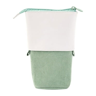 Matoen Large Capacity Pencil Case Portable Standing Pencil Pouch Bag Supplies for College Students Adults (Green)