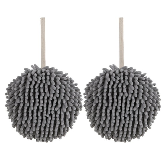 Matoen Large Hand Towels for Bathroom (Set of 2) - Decorative Hand Towels for Bathroom, Quick Dry - Gray