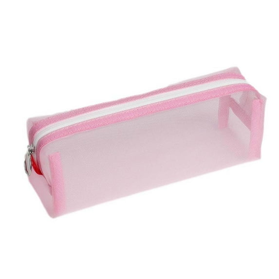 Matoen Large Pencil Case Big Capacity Nylon Pencil Pouch for Teen Students (Pink)