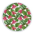 thumbnail image 1 of Matoen Large Round Microfiber Beach Towel Blanket with Tassels, Soft Absorbent Fast Dry, Summer Watermelon Theme (61"), 1 of 8