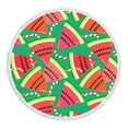 thumbnail image 1 of Matoen Large Round Microfiber Beach Towel Blanket with Tassels, Soft Absorbent Fast Dry, Summer Watermelon Theme (61"), 1 of 8