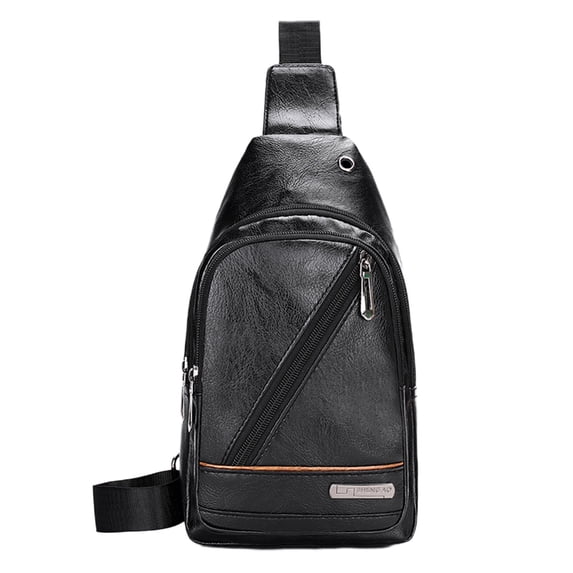 Matoen Large Sling Bag for Women Men Faux Leather Crossbody Fanny Packs Purse Backpack Trendy Shoulder Handbag Travel Anti Theft