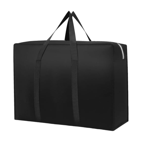 Matoen Large Storage Bags, Extra Large Moving Bags with Zips for College Moving, Home Storage Clothes Bedding Comforter Quilt Blankets Waterproof Black Packing Bags, Moving Storage Bags