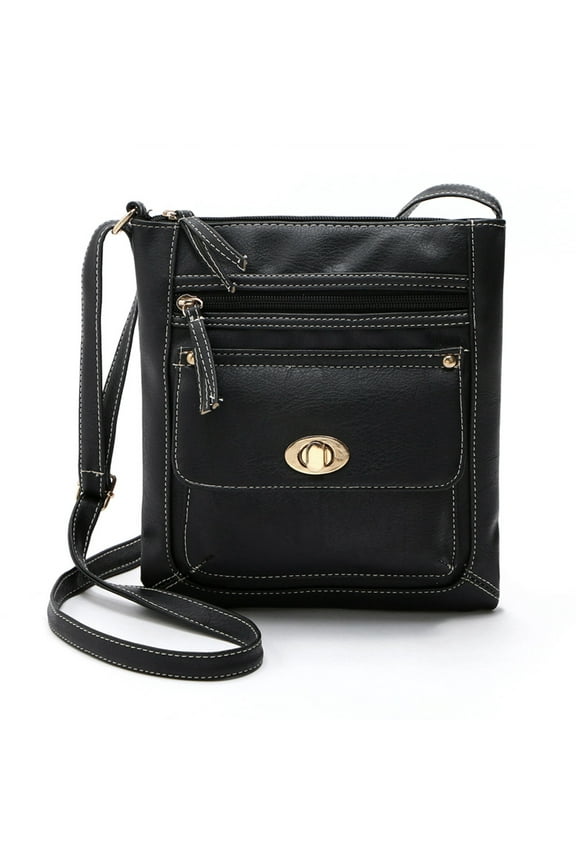 Leather Messenger Shoulder Crossbody Bag for Men &Women, Work Business Vintage Big Capacity Adjustable Straps