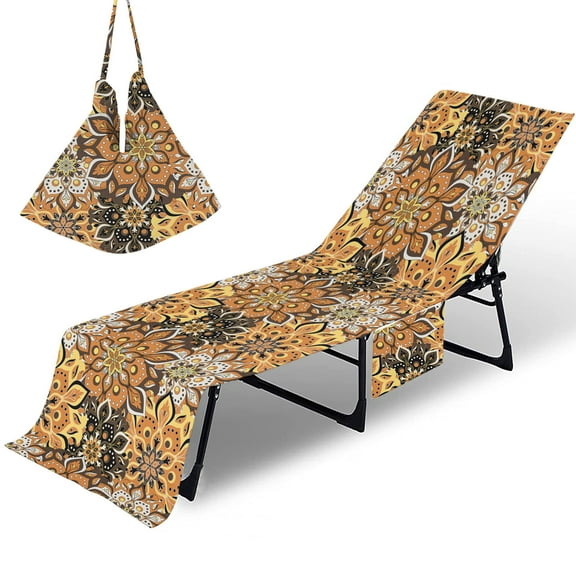 Matoen Lounge Chair Beach Towel Cover Microfiber Pool Sunbath Lounge Chair Cover, Outdoor Patio Chairs and Recliners Cover with Side Pockets