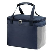 Matoen Lunch Bags for Adults Reusable School Picnic Beach Leak-proof Lunch Bag for Office Workers, Black 11.4"x8.3"x9"