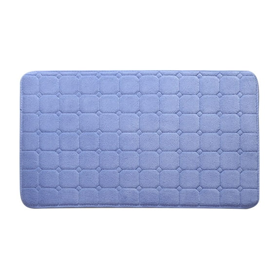 Matoen Memory Foam Bath Mat Bathroom Plaid Rug Carpet Non Slip Bath Rugs 16"x24" Absorbent Soft Bath Rug Machine Wash for Bathroom,Bedroom, Living Room