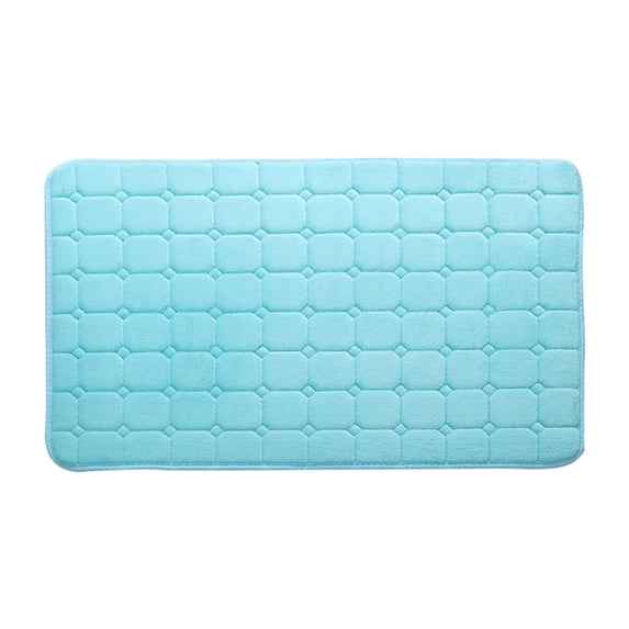 Matoen Memory Foam Bath Mat Bathroom Plaid Rug Carpet Non Slip Bath Rugs 16"x24" Absorbent Soft Bath Rug Machine Wash for Bathroom,Bedroom, Living Room