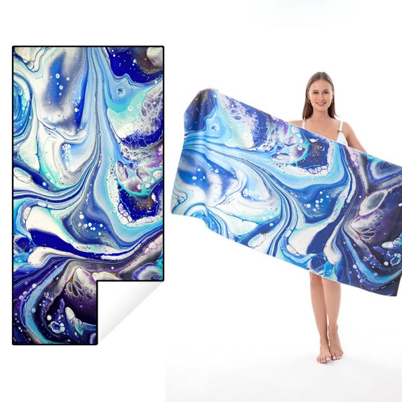 Matoen Microfiber Sand Free Beach Towel Thin Quick Dry Absorbent Large Lightweight Towels for Travel Sports Pool Swimming Bath Yoga Adults