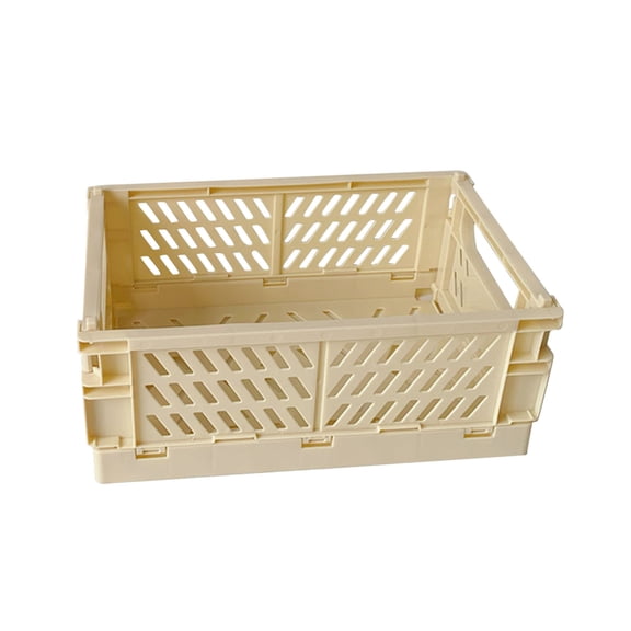 Matoen Mini Desk Storage Organizer Foldable Plastic Storage Basket with Handles for Desks and Office