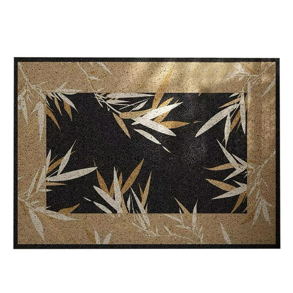 Matoen Modern Arch Top Entryway Rug with Bamboo Pattern - Soft Door Mat for Home Decor, Anti-Slip Floor Mat for Indoor Use, Easy to Clean, Durable Design, 16"x24"