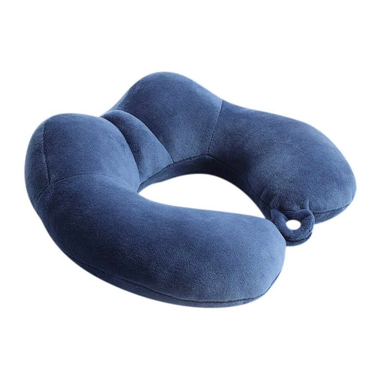 Matoen Neck Pillow for Travel Provides Support to The Head Neck and Chin in Any Sleeping Position on Flights Car and at Home Navy 11.4x10.2 Inch