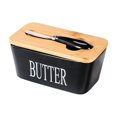 thumbnail image 1 of Matoen Nordic Style Ceramic Butter Box with Lid & Cutting Tools - Cheese & Butter Storage Jar, Elegant & Functional Dish, 1 of 6