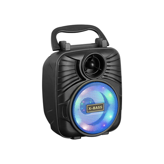 Matoen Outdoor Portable Bluetooth Speaker, Card Insertion, USB Flash Drive, with Colorful Running Light, Portable Small Audio Blue