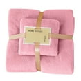 thumbnail image 1 of Matoen Oversized Bath Towels Set, Cotton Microfiber Towels, Soft Quick Dry Towels Set Includes 1 Bath Towel & 1 Face Towel - Pink, 1 of 9