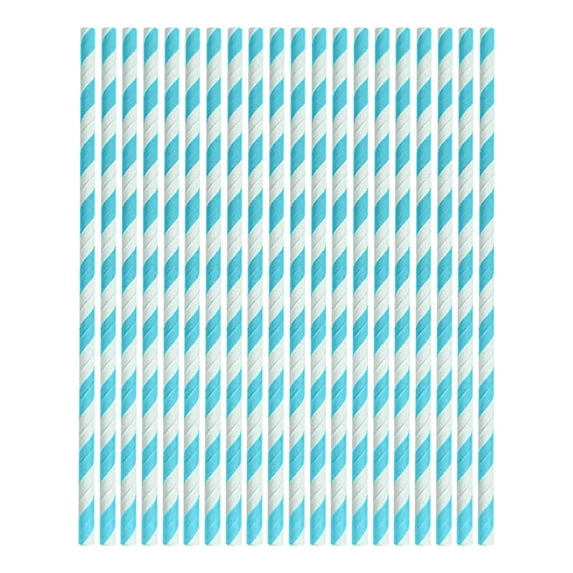 Matoen Paper Straws Disposable 100 Pack - Striped Straws 7.76inch - Biodegradable, Durable and Eco friendly - Non-soggy Paper Straws for Drinking and Crafts