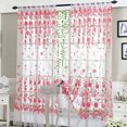 thumbnail image 1 of Matoen Peony Pattern Sheer Voile Curtain 77"x37.4" - Soft Clear Machine Washable for Living Room & Bedroom – Ideal for Home Decor & Gift Giving, 1 of 9
