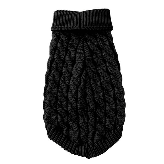 Matoen Pet Dog Clothes Soft Thickening Warm Shirt Winter Puppy Sweater for Dogs (Black, M)