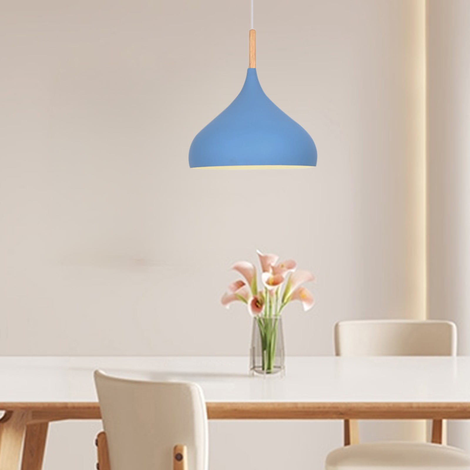 Matoen Pink Metal Lampshade Replacement, High Transmittance Round Metal Cover, 51.2in Height, 9.4in Diameter, Lamp Shade Replacement for Pendant Chandelier Wall Light