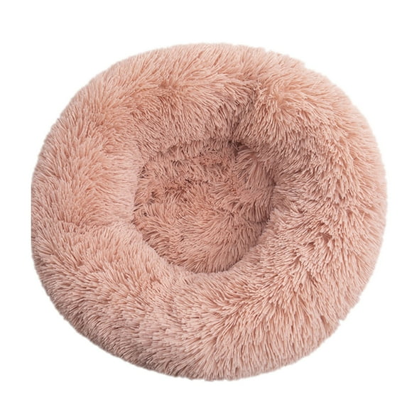 Matoen Plush Calming Donut Dog Bed - Anti Anxiety Bed for Dogs, Soft Fuzzy Comfort - for Small Dogs and Cats, Fits up to 30lbs, 27.5" x 27.5"