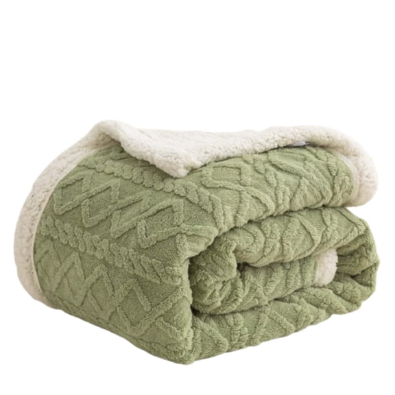 Matoen Plush Fuzzy Flannel Throw Blanket Extra Large, Super Soft, Fluffy and Warm Blankets for Couch, Bed, All Season Use (59x78.7 Inches, Green)