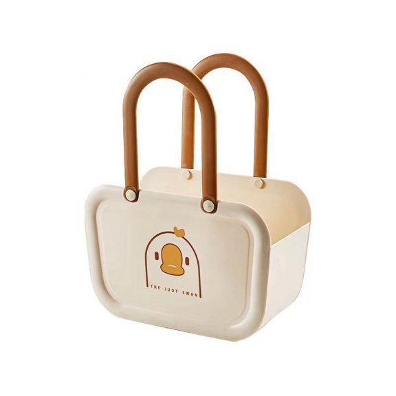 Matoen Portable Plastic Shower Caddy - Bathroom Storage Basket for Bathhouse, Hanging Bath Basket with Handle, Water-Resistant Shower Organizer