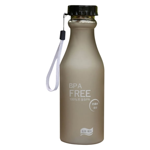 Matoen Portable Travel Water Bottle 500ml Plastic Transparent Matte Outdoor Sports Water Cup for Office, Gym