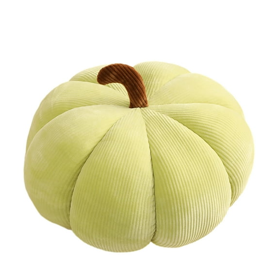 Matoen Pumpkin Pillows, Halloween Pumpkin Pillow, Green Throw Pillows Room Decoration, Fleece 7 Inches Accent Cushion for Holiday, Fall